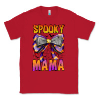 Red Spooky Mama Classic Tee - CowhideDigitalArt