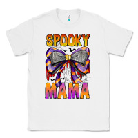 White Spooky Mama Classic Tee - CowhideDigitalArt