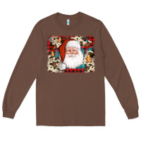 Chestnut cowhide santa cookie socks background Long Sleeve Tee - AdoDesignShop