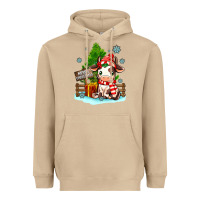 Mushroom merry christmas cow Heavyweight Hoodie - MaliasSmallBusiness