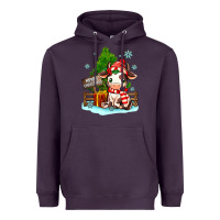 Plum merry christmas cow Heavyweight Hoodie - MaliasSmallBusiness