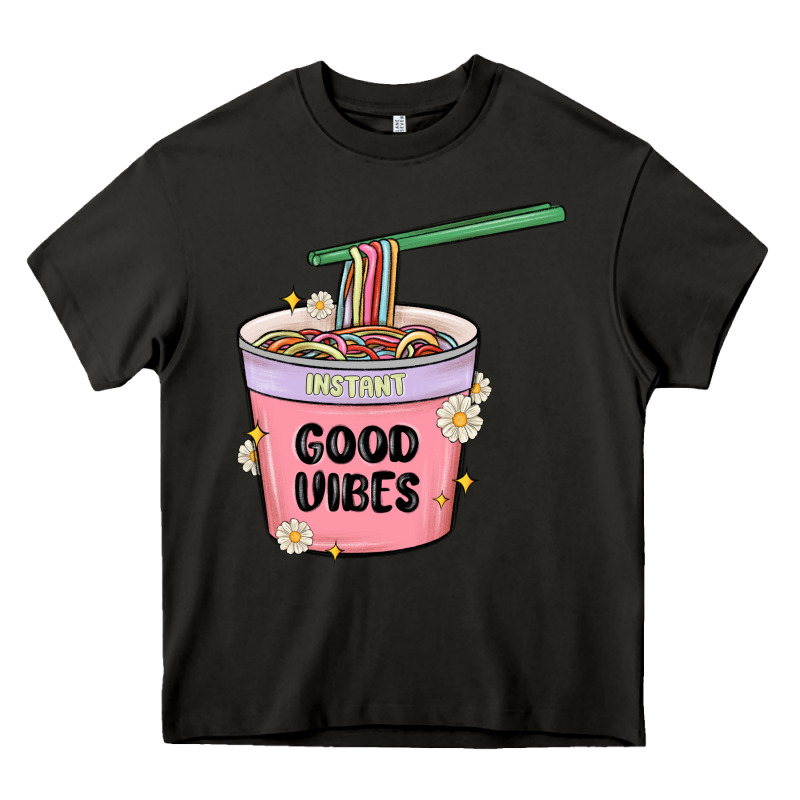 Instant Good Vibes Noodles Heavy Core Tee by MaliasSmallBusiness | Teevron