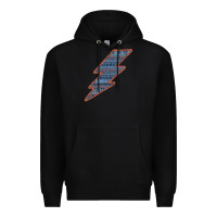 Black Western Orange Border Aztec Lightning Premium Hoodie - Bettercallsaul
