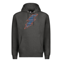 Charcoal Heather Western Orange Border Aztec Lightning Premium Hoodie - Bettercallsaul