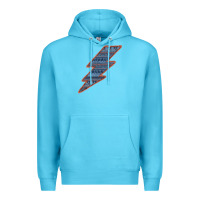 Ocean Blue Western Orange Border Aztec Lightning Premium Hoodie - Bettercallsaul