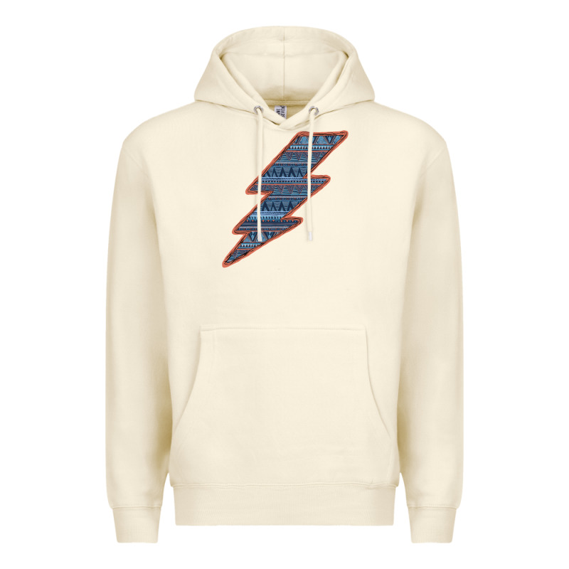 Western Orange Border Aztec Lightning Premium Hoodie by Bettercallsaul | Teevron