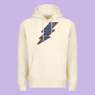 Western Orange Border Aztec Lightning Premium Hoodie Designed By Bettercallsaul