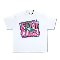 White fight for the cure Urban Heavy Tee - AdoDesignShop