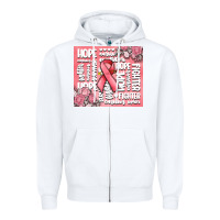 White cancer words Zipper Hoodie - MaliasSmallBusiness