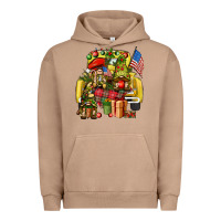 Pigment Burro Christmas army gnomes truck 4th of july Urban Hoodie - HowdyJamesFarm