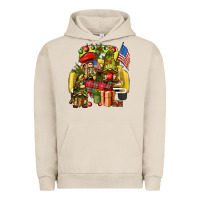 Pigment French Oak Christmas army gnomes truck 4th of july Urban Hoodie - HowdyJamesFarm
