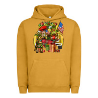 Pigment Peanut Butter Christmas army gnomes truck 4th of july Urban Hoodie - HowdyJamesFarm