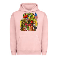 Pigment Salmon Christmas army gnomes truck 4th of july Urban Hoodie - HowdyJamesFarm