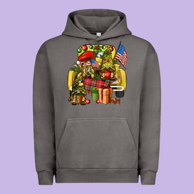 Christmas Army Gnomes Truck 4th Of July Urban Hoodie Designed By Howdyjamesfarm