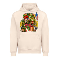 Sandshell Christmas army gnomes truck 4th of july Urban Hoodie - HowdyJamesFarm