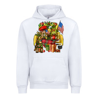 White Christmas army gnomes truck 4th of july Urban Hoodie - HowdyJamesFarm
