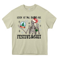 Mossy look at me being all festive and shit Heavy Core Tee - MaliasSmallBusiness