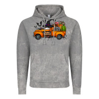 Cloud Rock happy halloween truck Vintage Hoodie - CowhideDigitalArt