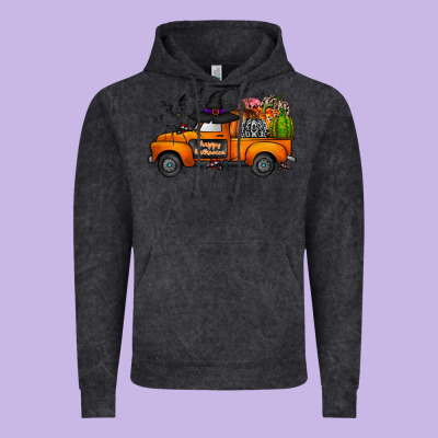 Happy Halloween Truck Vintage Hoodie Designed By Cowhidedigitalart
