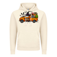 Vintage Artic happy halloween truck Vintage Hoodie - CowhideDigitalArt