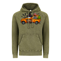 Vintage Olive happy halloween truck Vintage Hoodie - CowhideDigitalArt