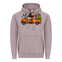 Vintage Zinc happy halloween truck Vintage Hoodie - CowhideDigitalArt