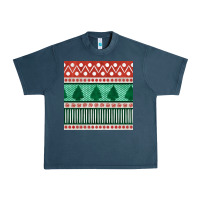 Midnight Navy christmas trees hand drawn seamless pattern Urban Heavy Tee - BundleAndBundleShop