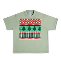 Oil Green christmas trees hand drawn seamless pattern Urban Heavy Tee - BundleAndBundleShop