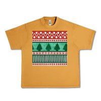 Peanut Butter christmas trees hand drawn seamless pattern Urban Heavy Tee - BundleAndBundleShop