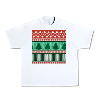 White christmas trees hand drawn seamless pattern Urban Heavy Tee - BundleAndBundleShop