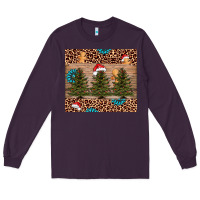 Plum Christmas trees leopard Long Sleeve Tee - AdoDesignShop