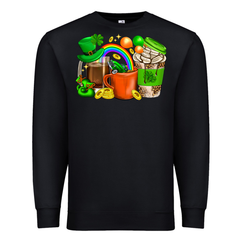 St. Patricks Day Coffee Cups Premium Sweatshirt by BundleAndBundleShop | Teevron