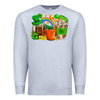 Heather Grey St. Patricks Day Coffee Cups Premium Sweatshirt - BundleAndBundleShop