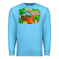 Ocean Blue St. Patricks Day Coffee Cups Premium Sweatshirt - BundleAndBundleShop
