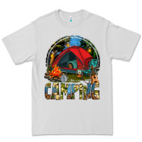 Dove Grey camping Premium Tee - texasbilliewilder