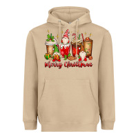 Mushroom merry christmas gnomes coffee cups Heavyweight Hoodie - MaliasSmallBusiness