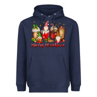 Navy merry christmas gnomes coffee cups Heavyweight Hoodie - MaliasSmallBusiness