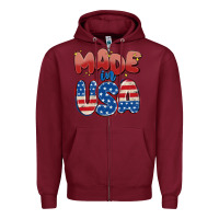 Burgundy made in usa Zipper Hoodie - MaliasSmallBusiness