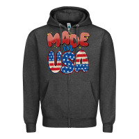 Charcoal Heather made in usa Zipper Hoodie - MaliasSmallBusiness
