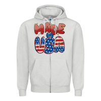 Dove Grey made in usa Zipper Hoodie - MaliasSmallBusiness