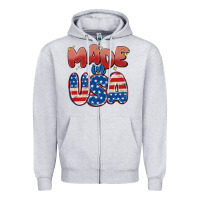 Heather Grey made in usa Zipper Hoodie - MaliasSmallBusiness