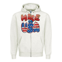 Oatmeal Heather made in usa Zipper Hoodie - MaliasSmallBusiness