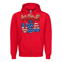 Red made in usa Zipper Hoodie - MaliasSmallBusiness