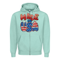 Seafoam made in usa Zipper Hoodie - MaliasSmallBusiness