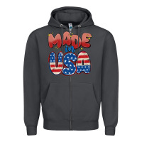 Smoke made in usa Zipper Hoodie - MaliasSmallBusiness