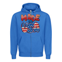True Royal made in usa Zipper Hoodie - MaliasSmallBusiness