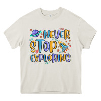 Cream never stop exploring Heavy Core Tee - MaliasSmallBusiness