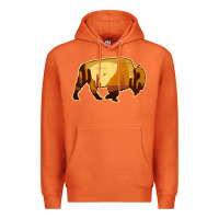 Carrot Desert Landscape Bison Silhouette Premium Hoodie - Bettercallsaul