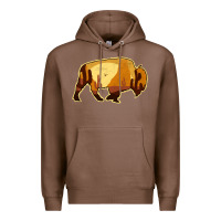 Chestnut Desert Landscape Bison Silhouette Premium Hoodie - Bettercallsaul