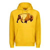 Lemon Desert Landscape Bison Silhouette Premium Hoodie - Bettercallsaul